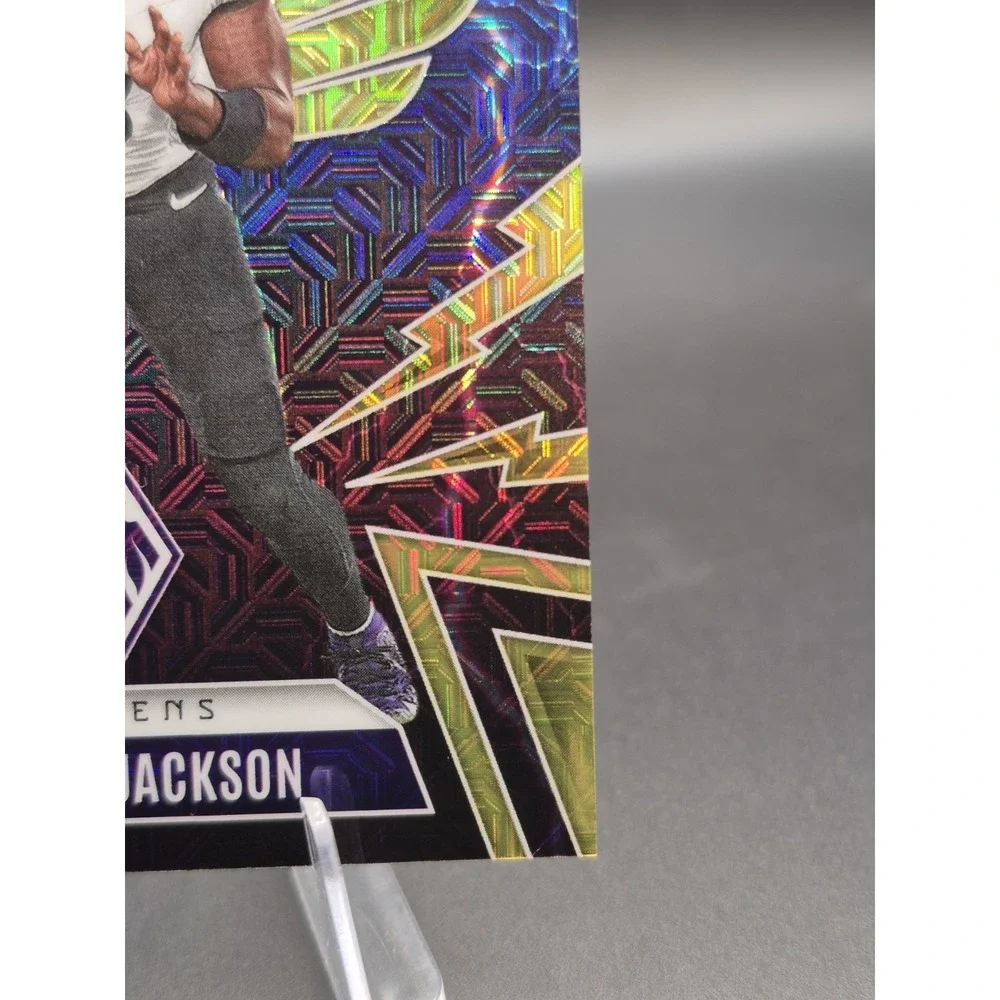 2025 Panini Phoenix Lamar Jackson #4 Thunderbirds Yellow Mojo /49 Ravens MVP